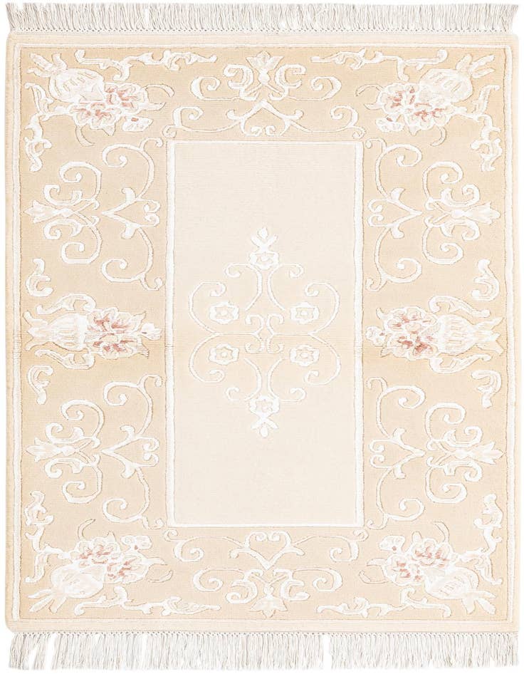 Detail image of 2' 8 x 4' 9 Hand Knotted Darya Wool Rug