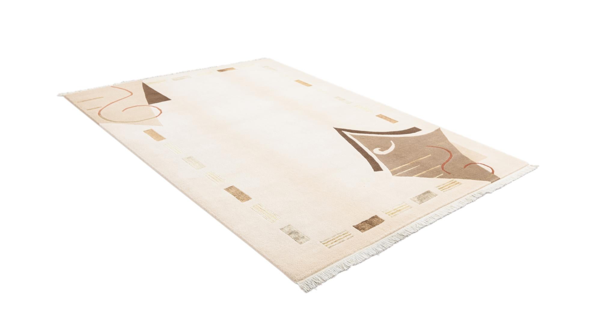 5' 7 x 7' 9 Hand Knotted Darya Wool Rug
