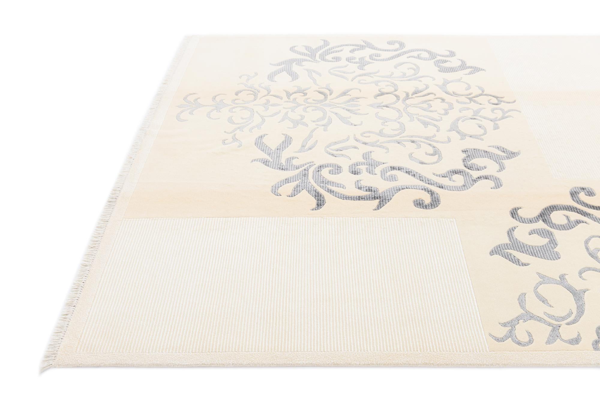 6' 4 x 9' 8 Hand Knotted Darya Wool Rug