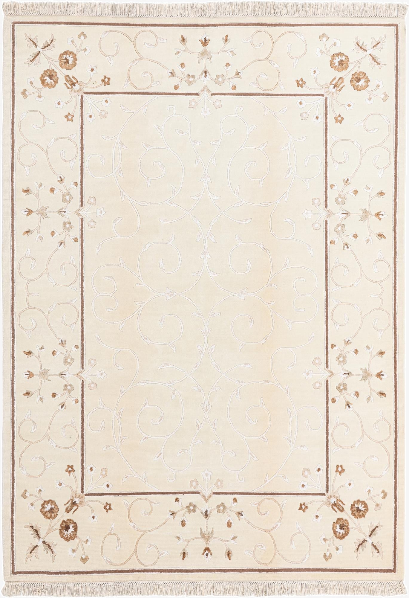 5' 7 x 7' 10  Hand Knotted Darya Wool Rug