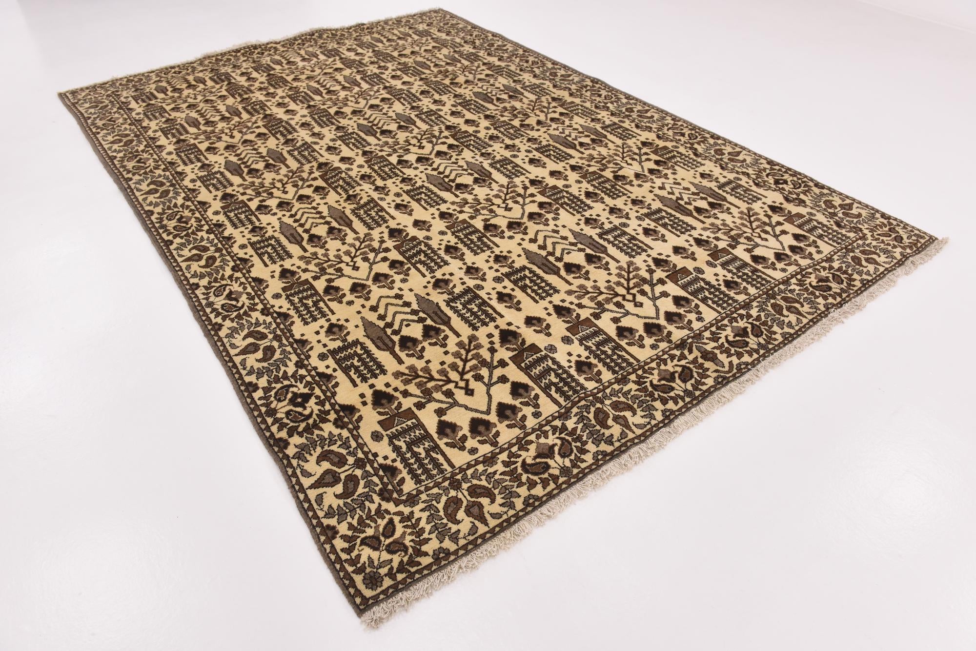 7' 9 x 11' 3 Hand Knotted Ferdos Persian Wool Rug