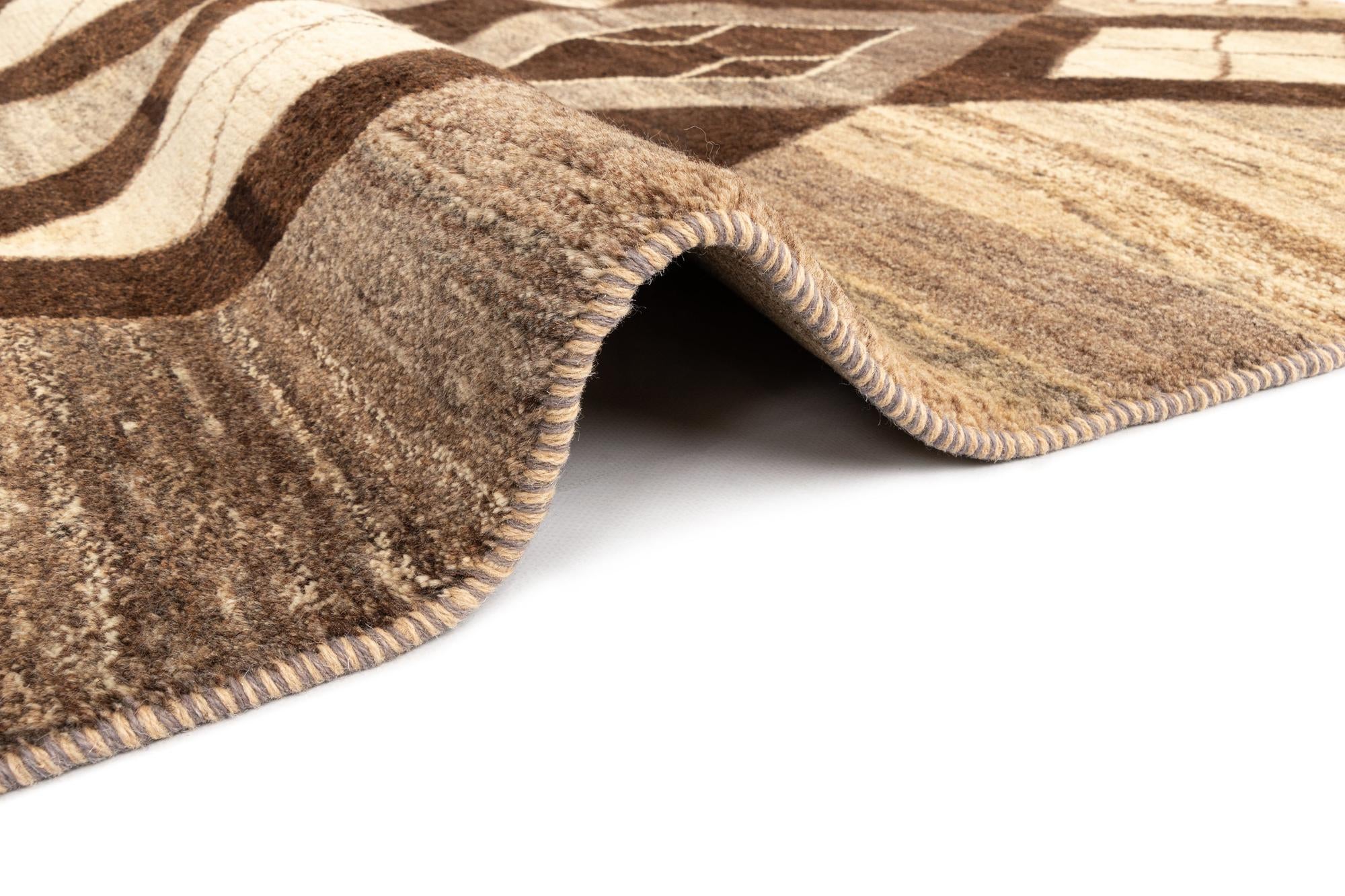 3' 10 x 6' 8 Gabbeh Wool Rug
