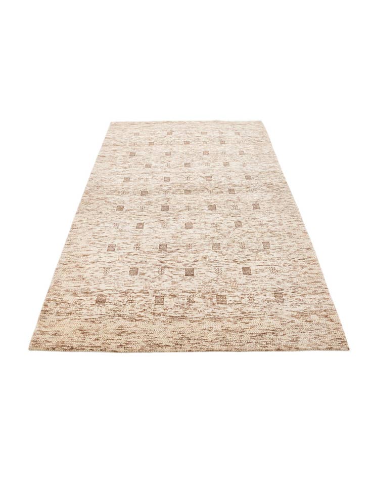 Detail image of 4' 8 x 6' 10 Hand Knotted Gabbeh Wool Rug