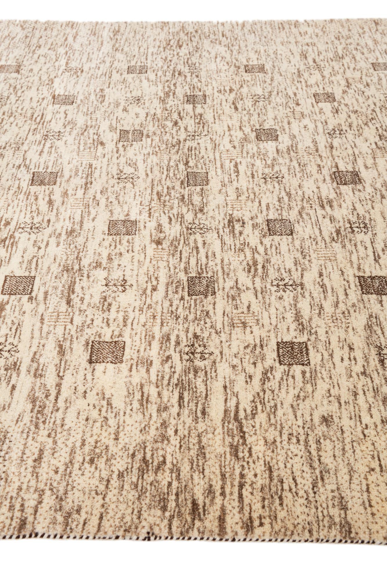 4' 8 x 6' 10 Hand Knotted Gabbeh Wool Rug