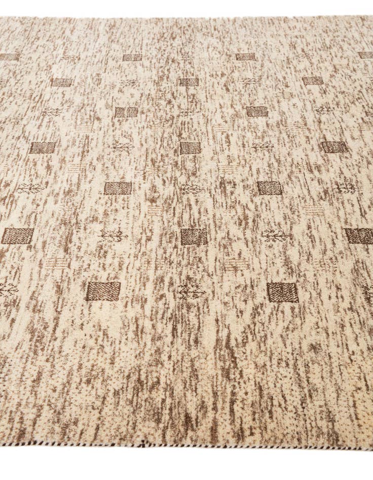 Detail image of 4' 8 x 6' 10 Hand Knotted Gabbeh Wool Rug