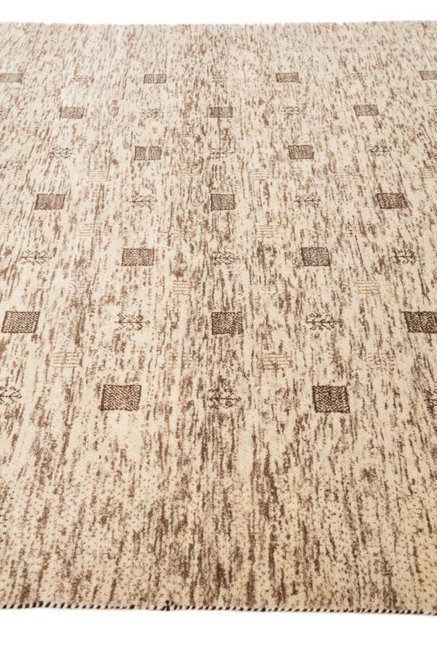 Detail image of 4' 8 x 6' 10 Hand Knotted Gabbeh Wool Rug