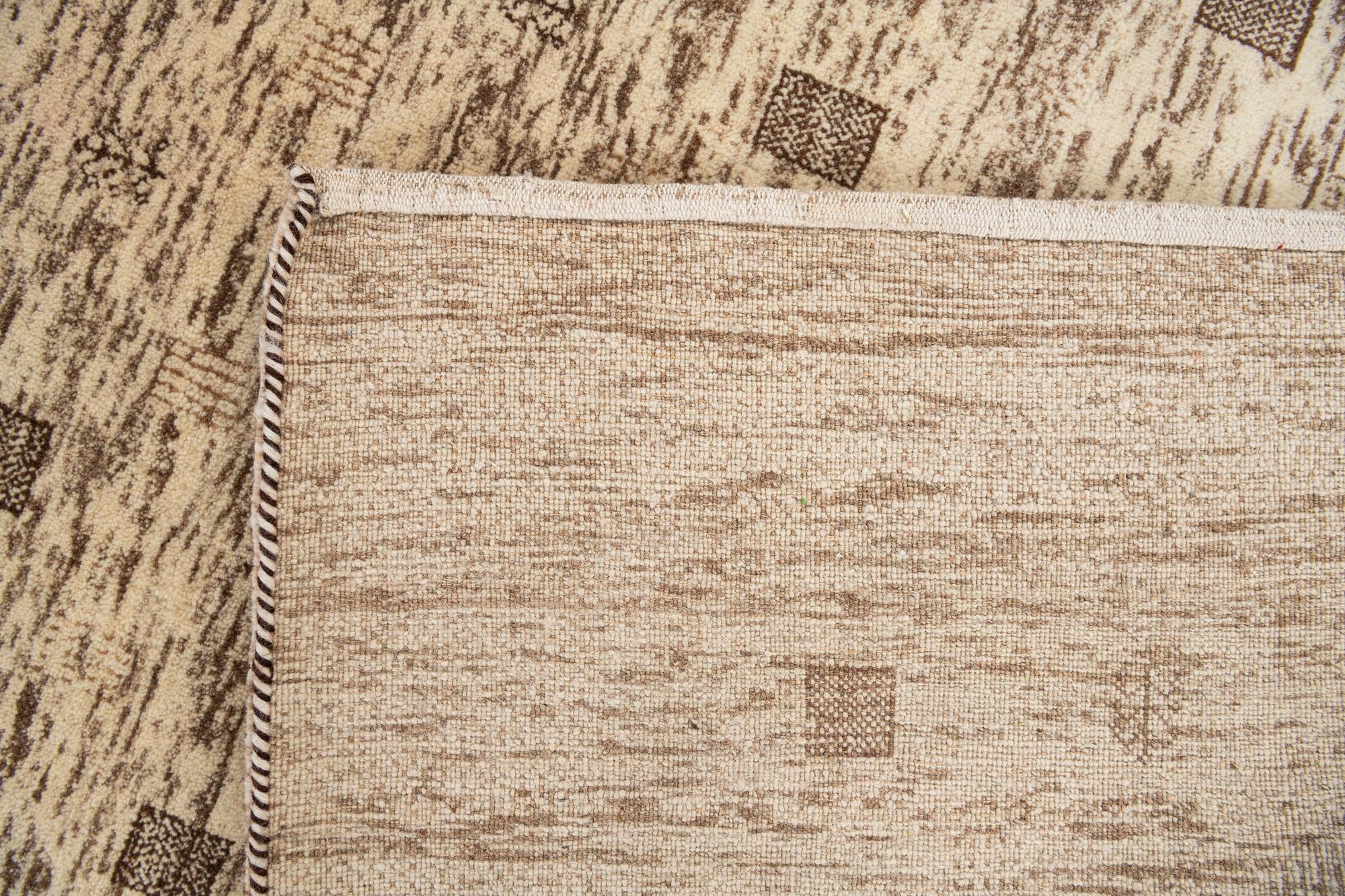 4' 8 x 6' 10 Hand Knotted Gabbeh Wool Rug