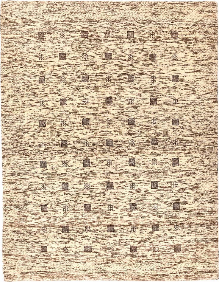 Detail image of 4' 8 x 6' 10 Hand Knotted Gabbeh Wool Rug