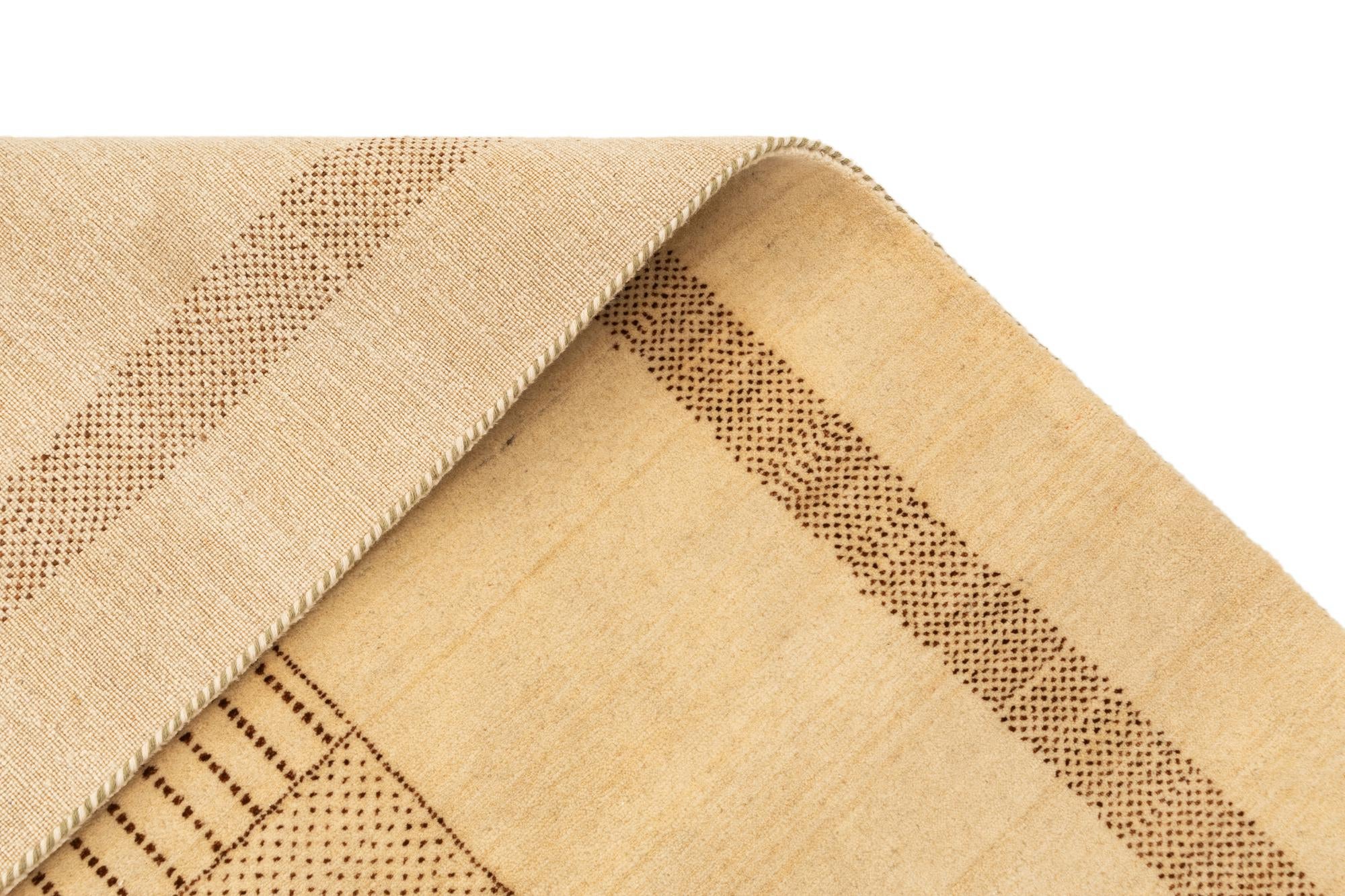 5' x 6' 8 Hand Knotted Gabbeh Wool Rug