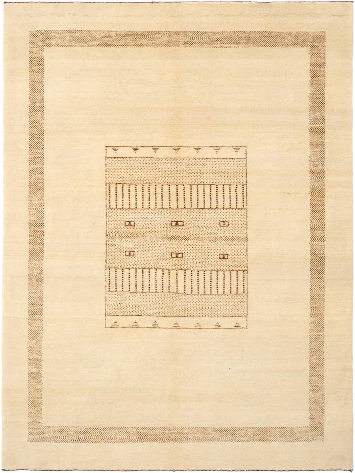 Detail image of 5' x 6' 8 Hand Knotted Gabbeh Wool Rug