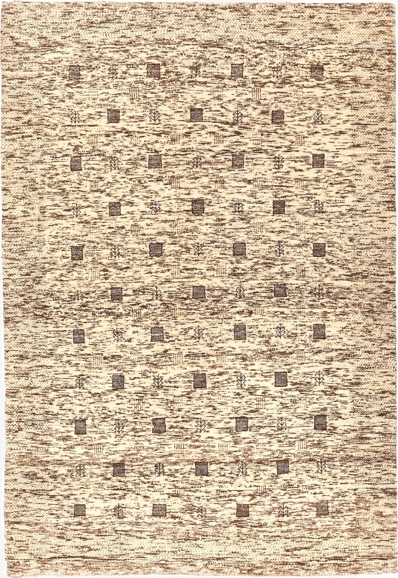 4' 8 x 6' 10  Hand Knotted Gabbeh Wool Rug