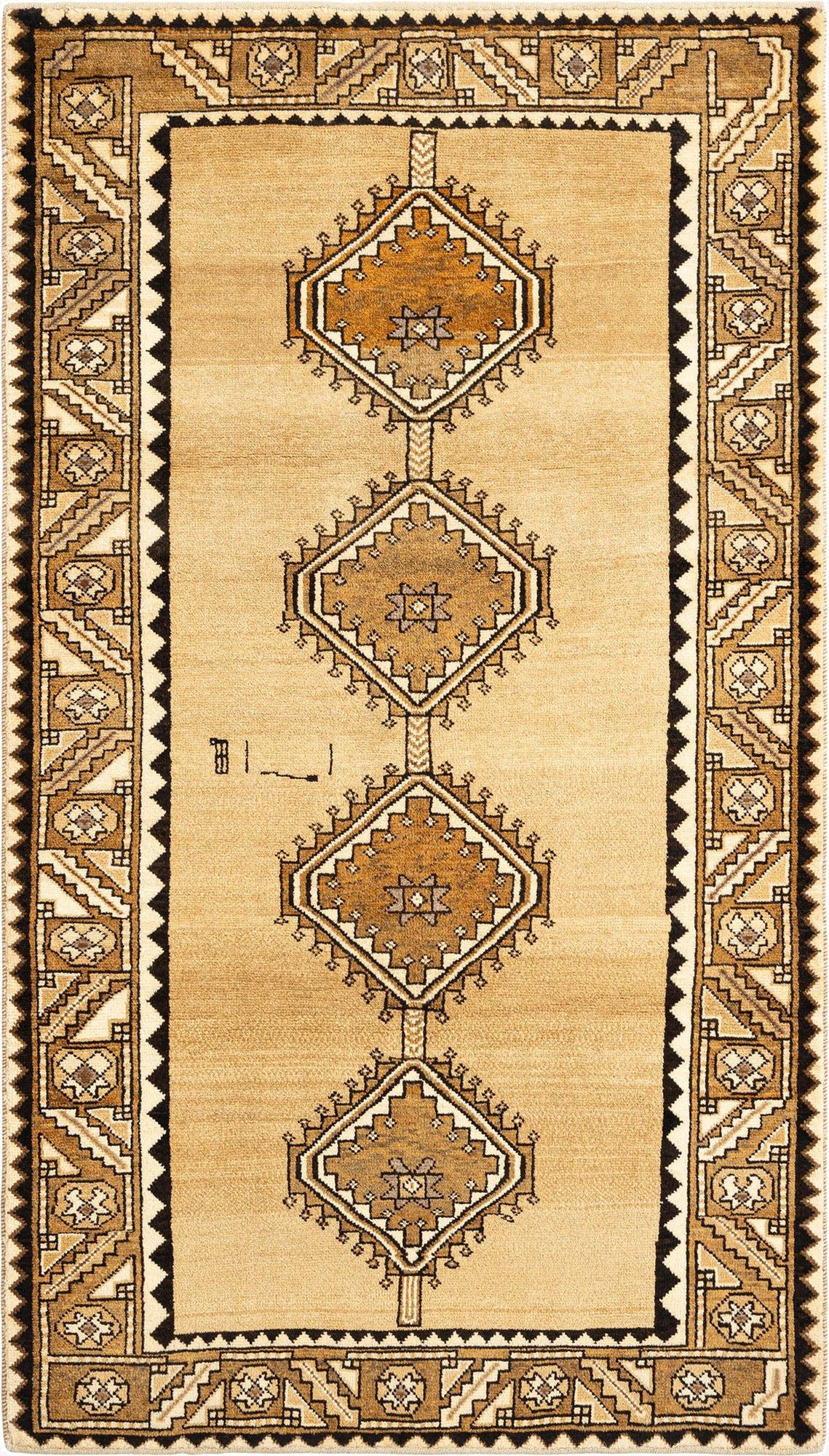 3' 11 x 7' Gabbeh Wool Rug