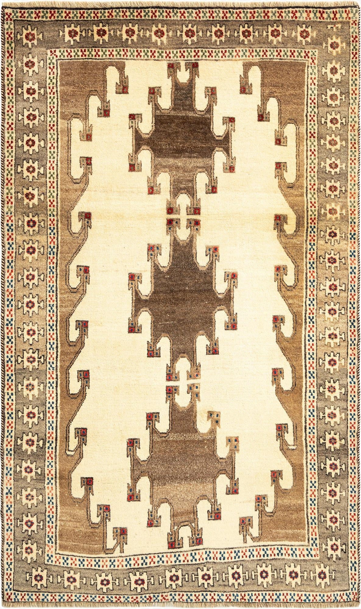 4' 1 x 6' 11 Gabbeh Wool Rug