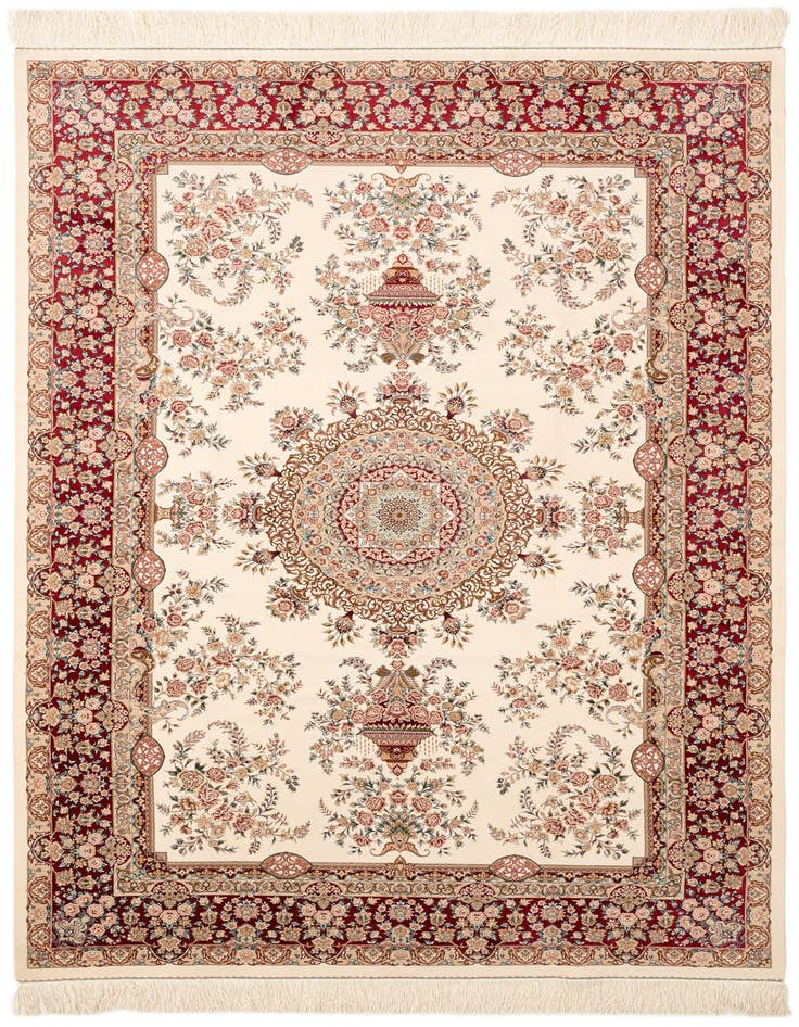 Detail image of 4' 9 x 7' 3 Ghom Design Rug