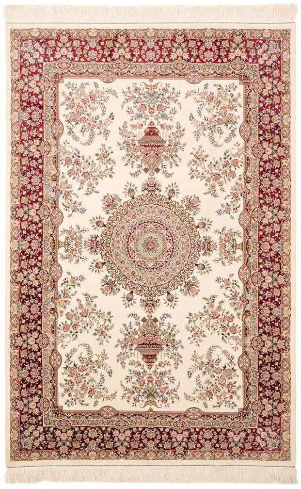4' 9 x 7' 3 Ghom Design Rug