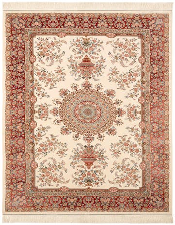 4' 9 x 7' 2 Ghom Design Rug