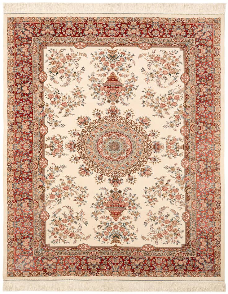 Detail image of 4' 9 x 7' 2 Ghom Design Rug