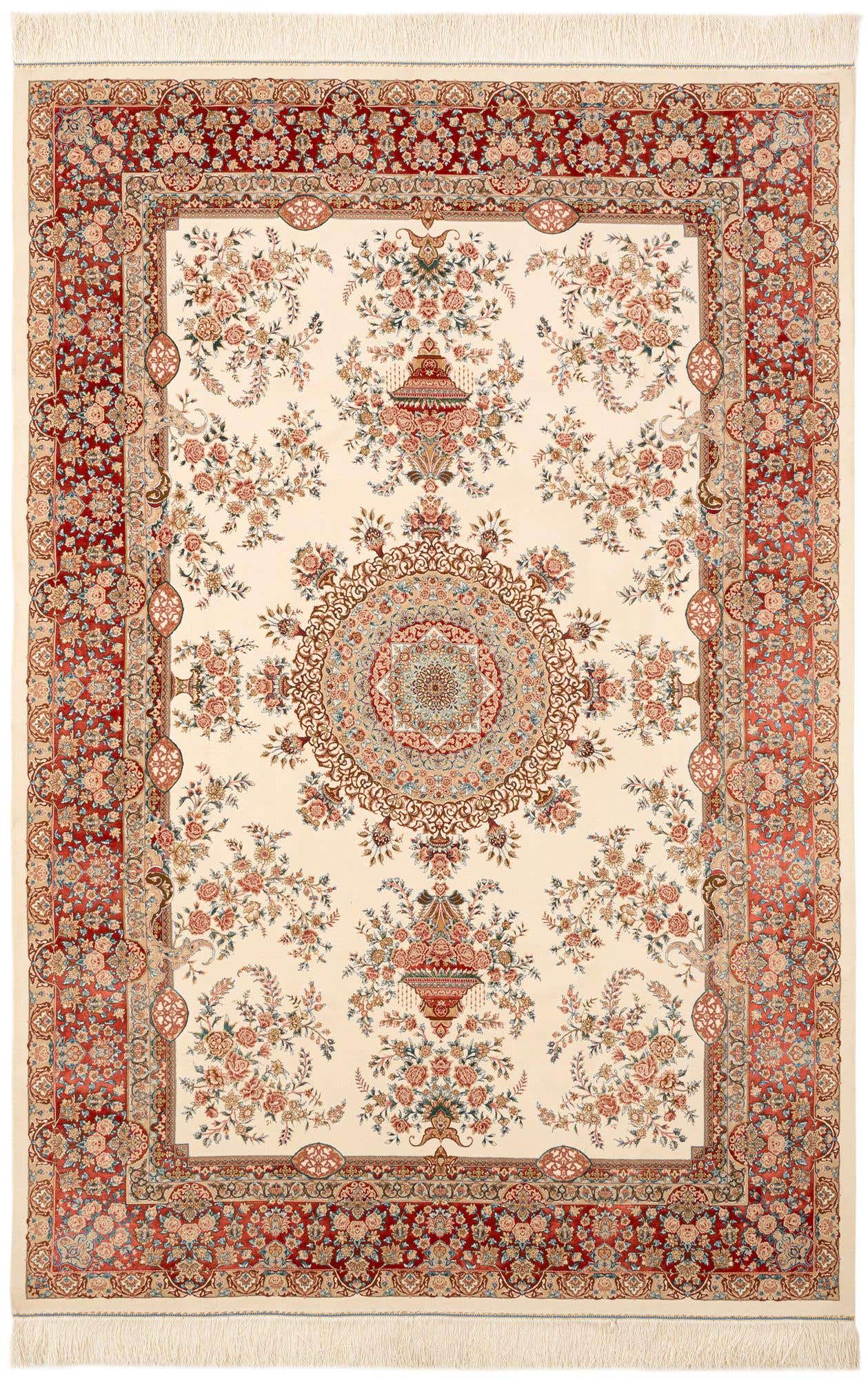 4' 9 x 7' 2 Ghom Design Rug