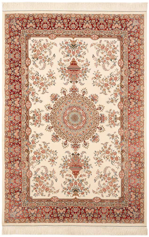 4' 9 x 7' 2 Ghom Design Rug