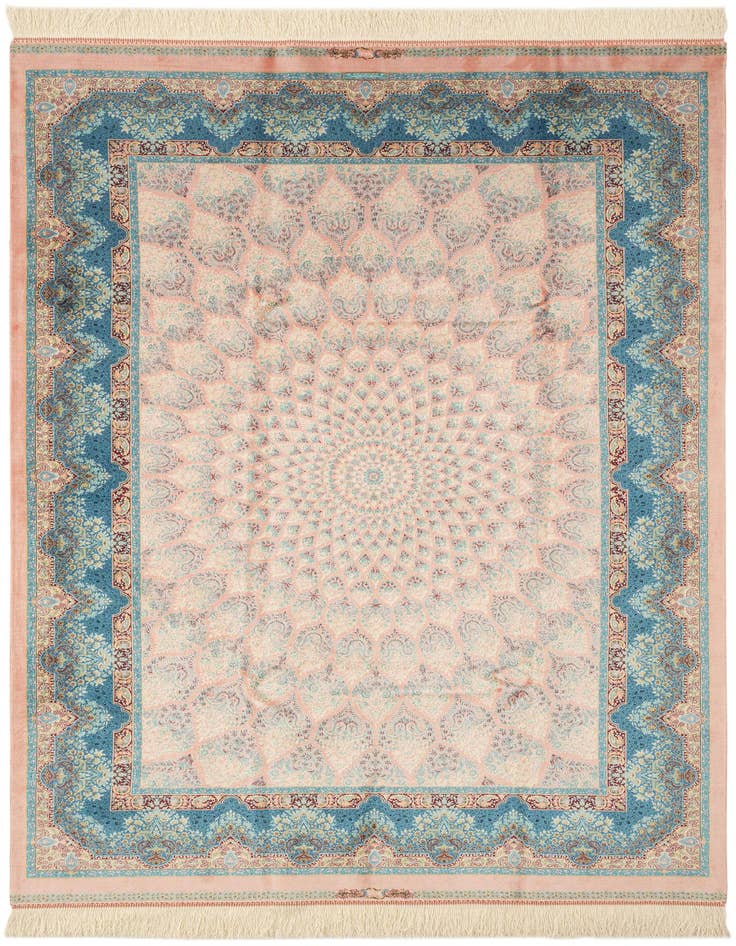 Detail image of 4' 4 x 6' 5 Ghom Design Rug
