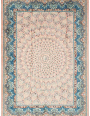 4' 4 x 6' 5 Ghom Design Rug