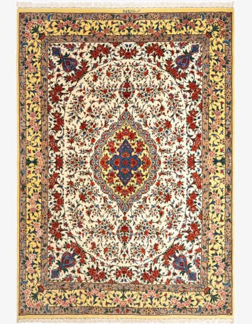 9' 7 x 13' 11 Ghom Wool Rug