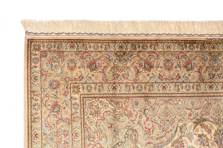 Detail image of 6' 6 x 9' 10 Ghom Silk Rug