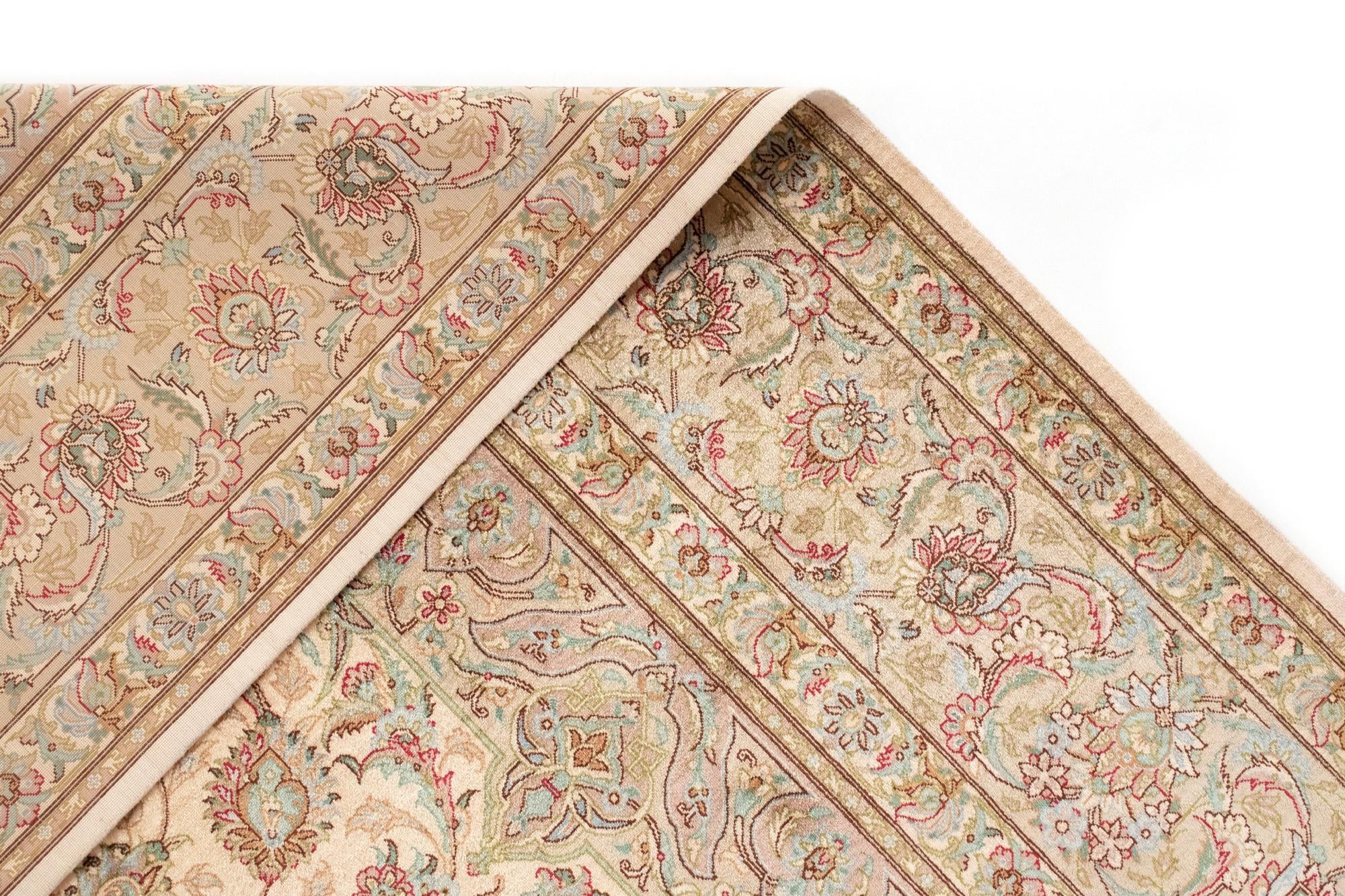 6' 6 x 9' 10 Ghom Silk Rug