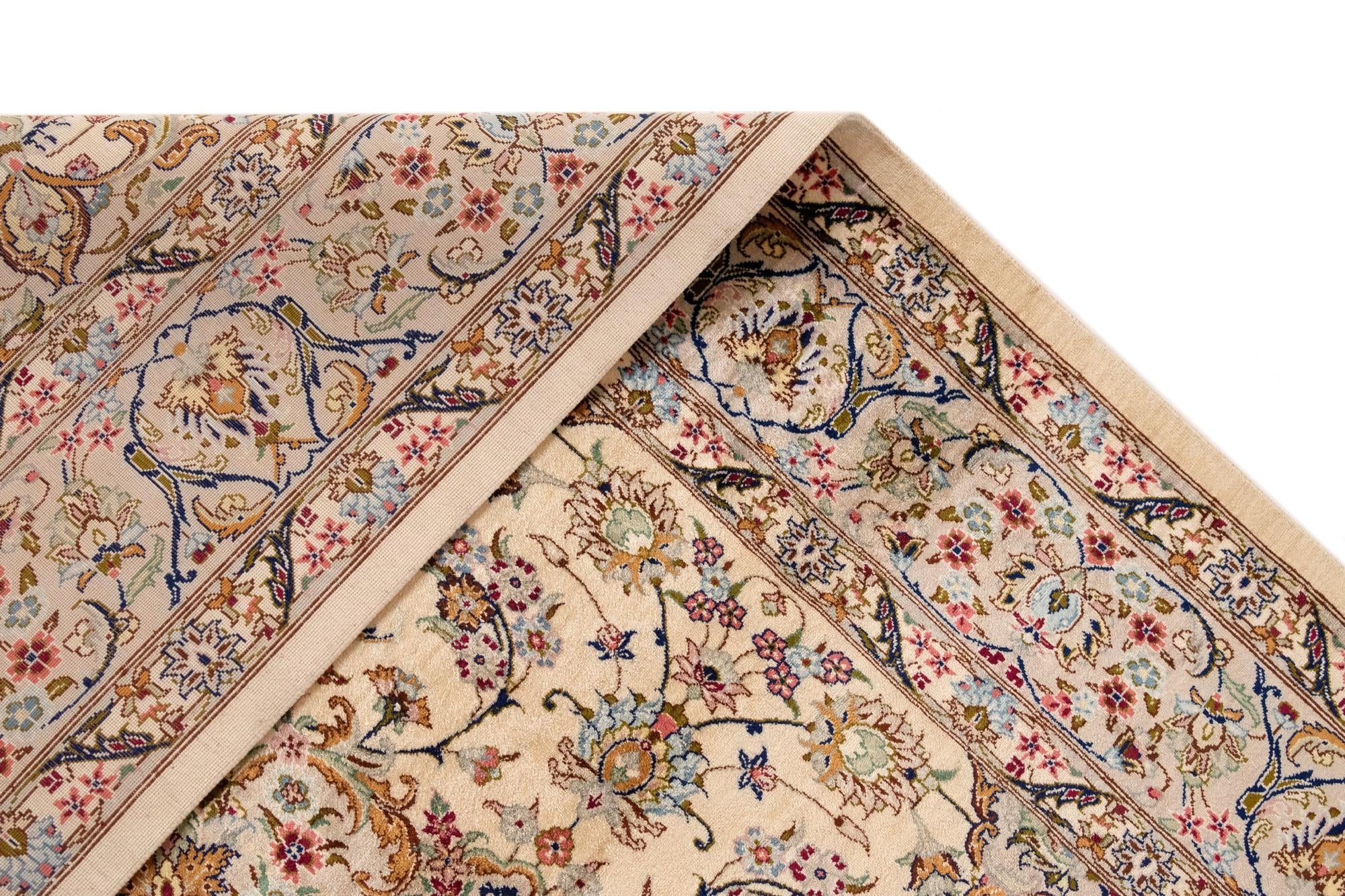 4' 3 x 6' 7 Ghom Silk Rug