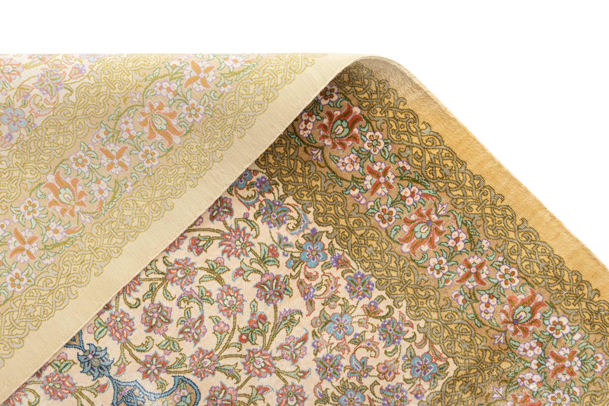 2' 7 x 4' Ghom Silk Rug