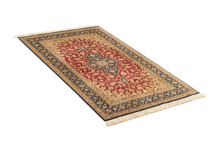 Detail image of 2' 7 x 4' 3 Ghom Silk Rug