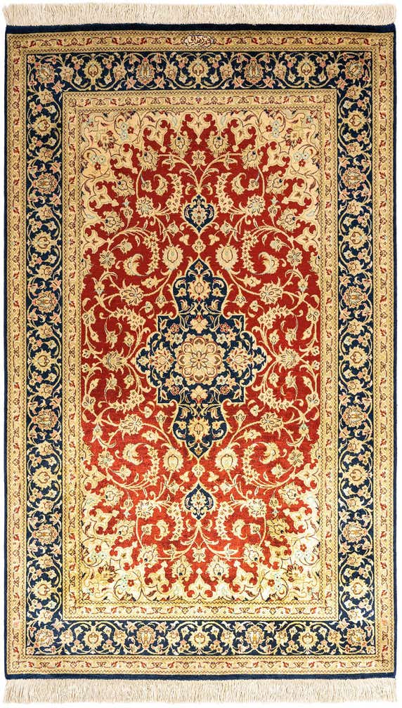 2' 7 x 4' 3 Ghom Silk Rug