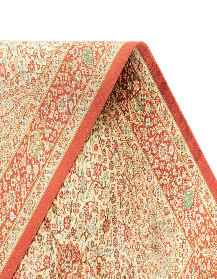 Detail image of 2' 7 x 4' Ghom Silk Rug