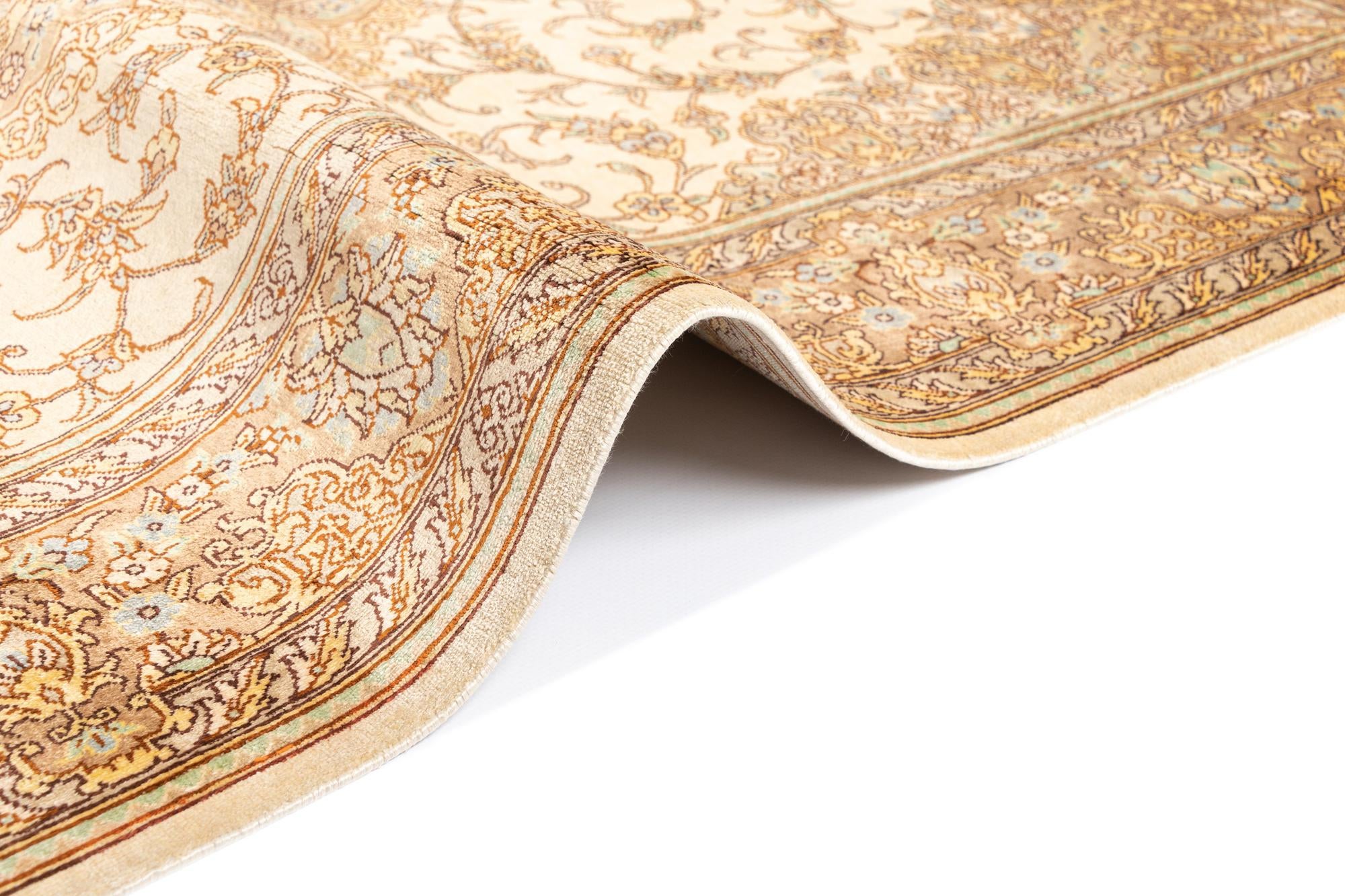 3' 5 x 4' 10 Ghom Silk Rug
