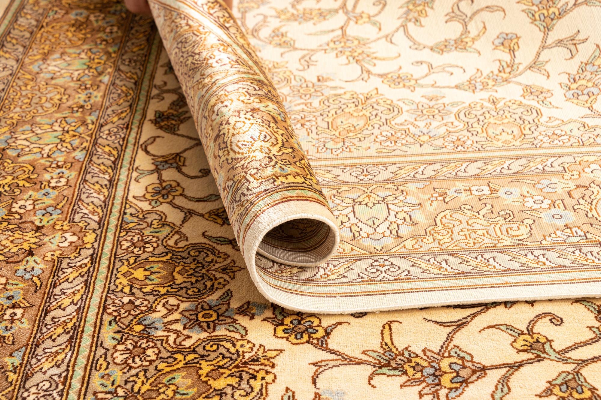 3' 5 x 4' 10 Ghom Silk Rug