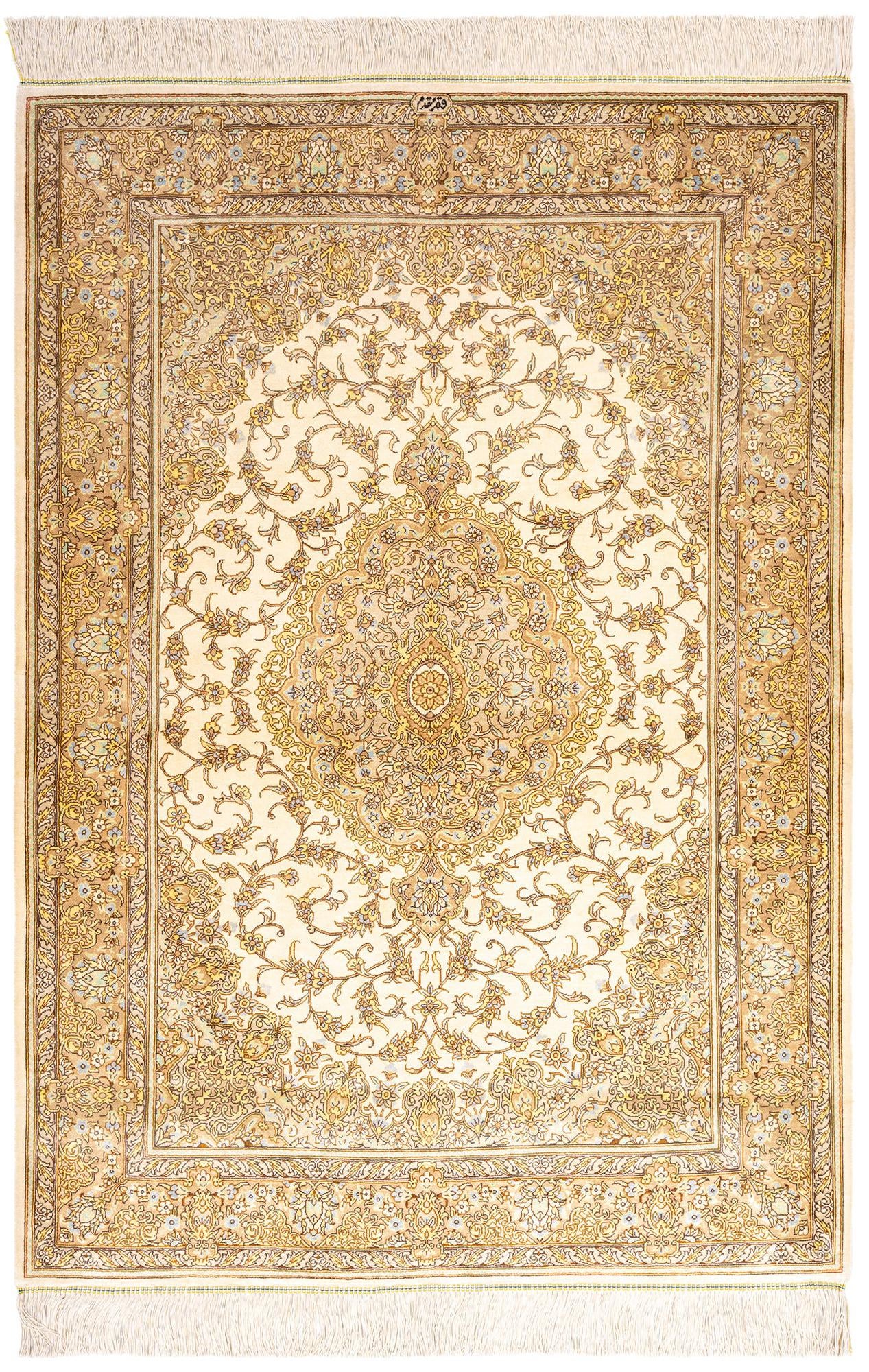 3' 5 x 4' 10 Ghom Silk Rug