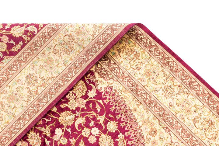 4' 3 x 6' 7 Ghom Silk Rug