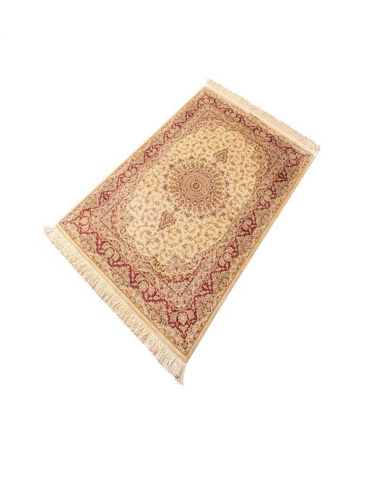 Detail image of 3' 4 x 4' 11 Ghom Silk Rug