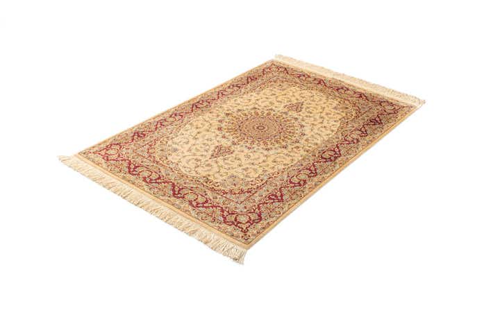 3' 4 x 4' 11 Ghom Silk Rug