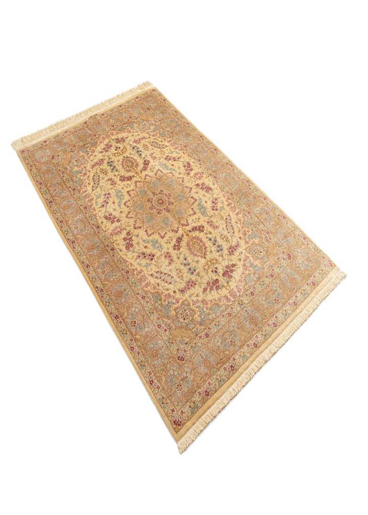 4' 4 x 6' 7 Ghom Silk Rug