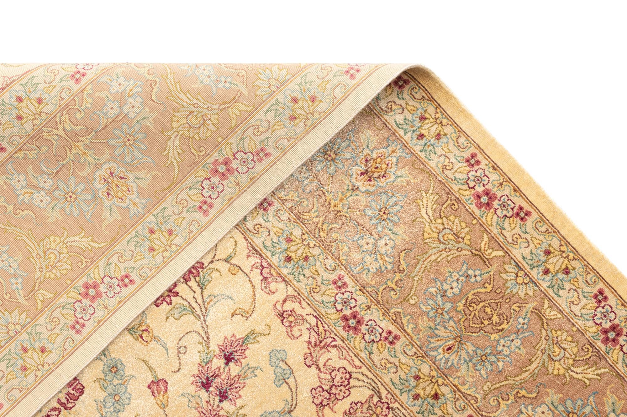 4' 4 x 6' 7 Ghom Silk Rug