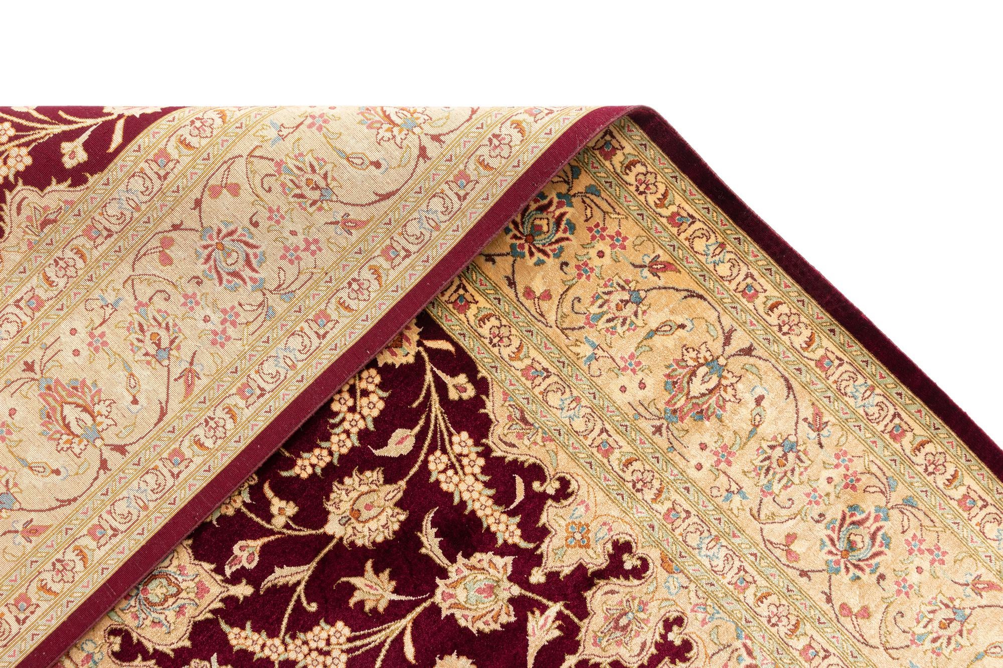 4' 4 x 6' 9 Ghom Silk Rug