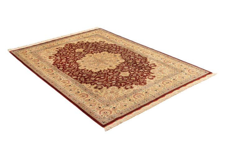 Detail image of 4' 6 x 6' 6 Ghom Silk Rug