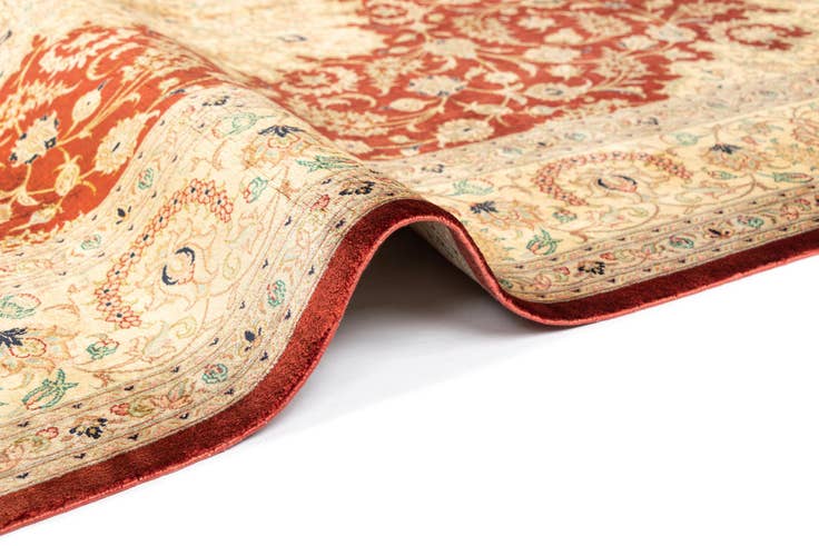 Detail image of 4' 6 x 6' 6 Ghom Silk Rug