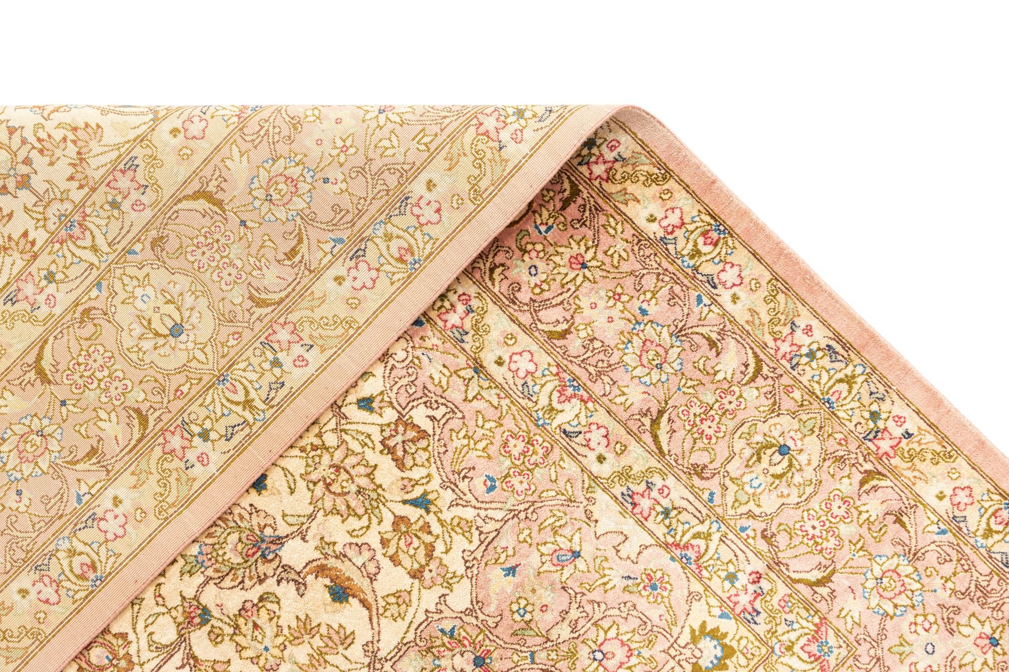 4' 3 x 6' 4 Ghom Silk Rug