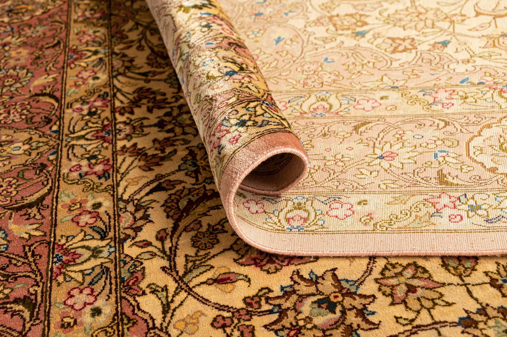 4' 3 x 6' 4 Ghom Silk Rug