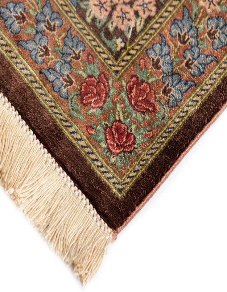 Detail image of 1' 11 x 2' 11 Ghom Silk Rug