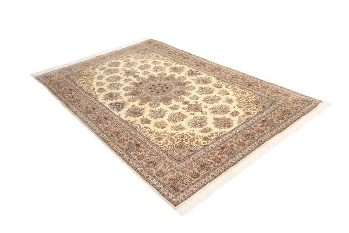 6' 6 x 9' 10 Hand Knotted Ghom Silk Persian Rug