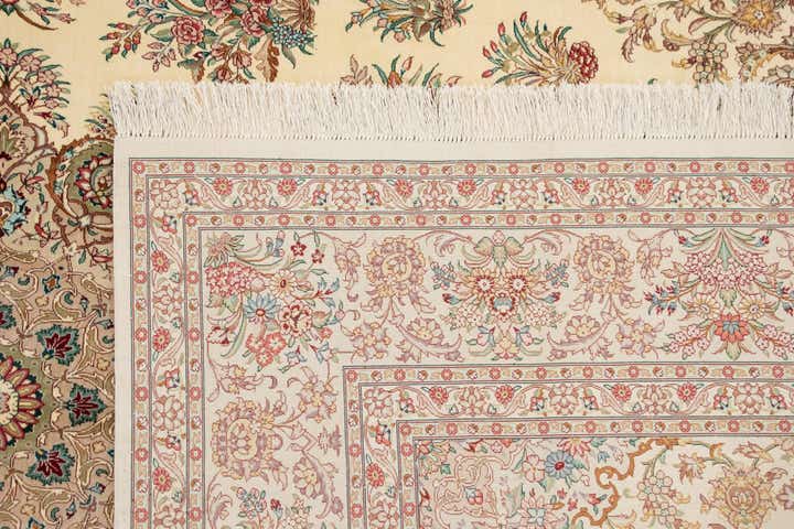 6' 6 x 9' 10 Hand Knotted Ghom Silk Persian Rug
