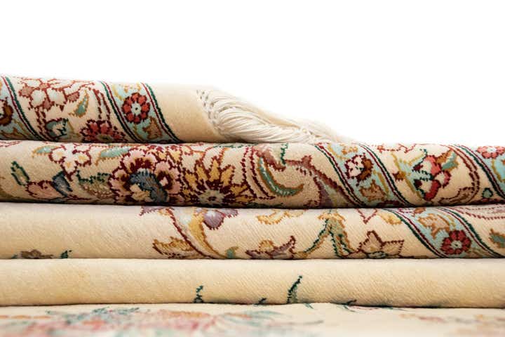 6' 6 x 9' 10 Hand Knotted Ghom Silk Persian Rug